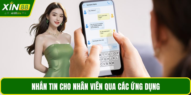 Nhắn tin cho nhân viên qua các ứng dụng